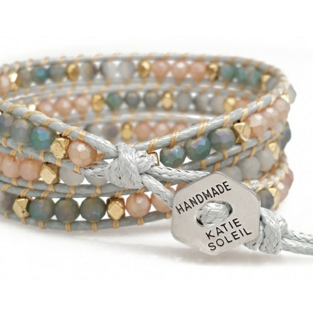 Handmade New Katie Soleil 3 Wrap Bracelet Hairband - Picture 3 of 4